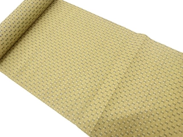 JAPANESE KIMONO / ANTIQUE ABSTRACT WOVEN OBI FABRIC BOLT